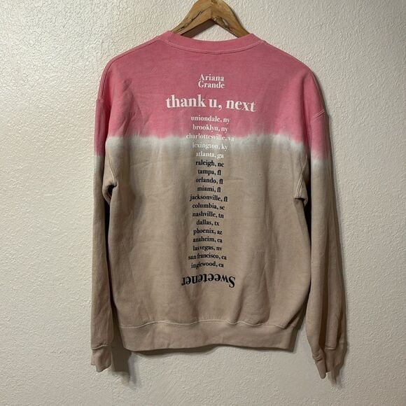 Ariana Grande Thank You Next Sweetener World Tour Tie Dye Sweatshirt Size Medium - Picture 3 of 3